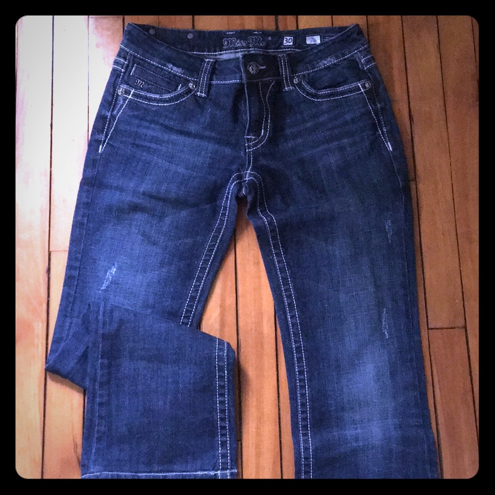 Miss me boot cut Fleur de Lis  jeans size 30